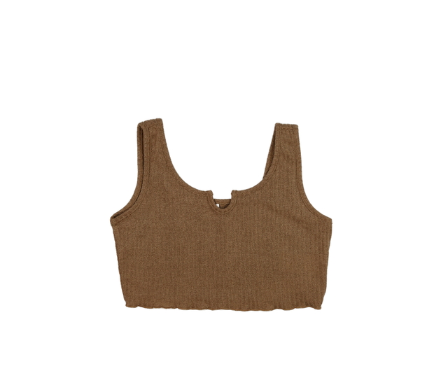 Hnědý crop top 