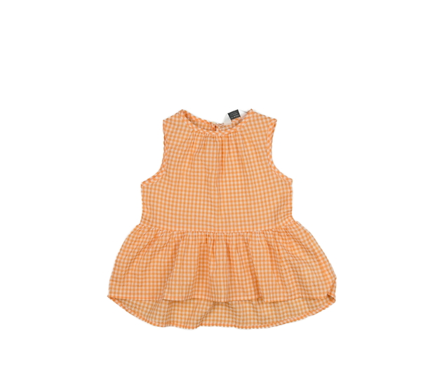 Oranžové kostkované vzdušné tílko Primark 