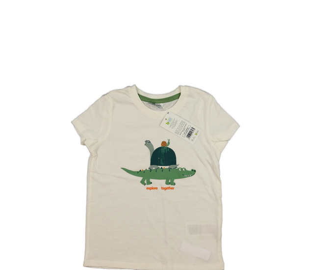 Nové krémové triko s krokodýlem 