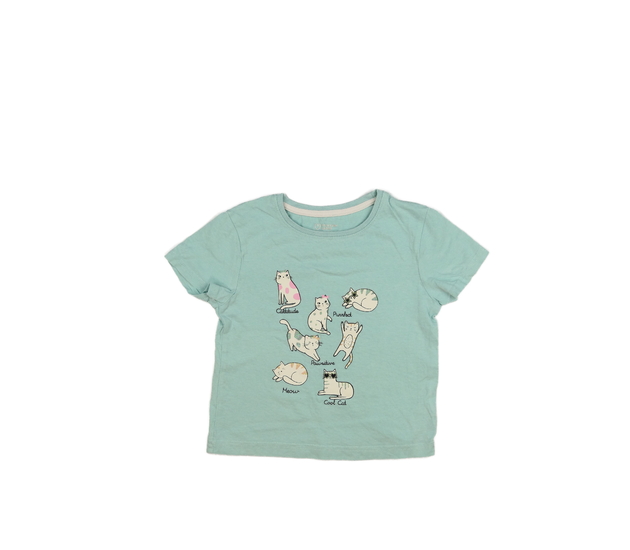 Zelené triko s kočičkami Primark 