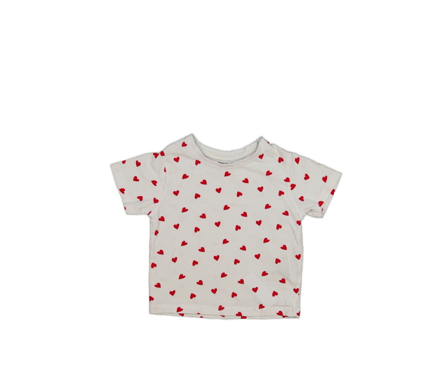 Bílé triko se srdíčky Primark 