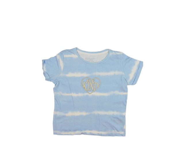 Modré batikované triko se srdcem Primark 