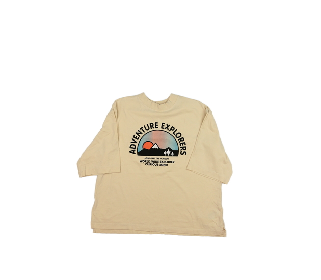 Žluté kratší cestovatelské triko H&M