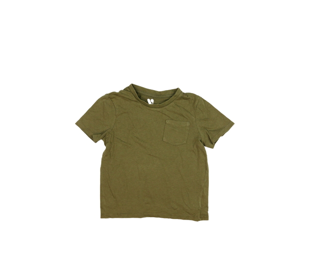 Tmavé khaki triko s kapsičkou 