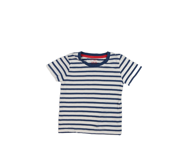 Bílé triko s modrými pruhy Primark 