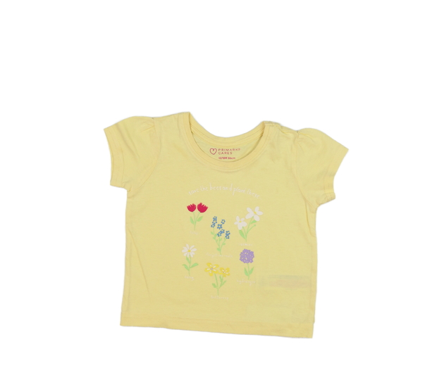 Žluté triko s květinami Primark 