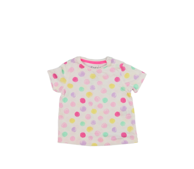 Bílé triko s barevnými kolečky F&F