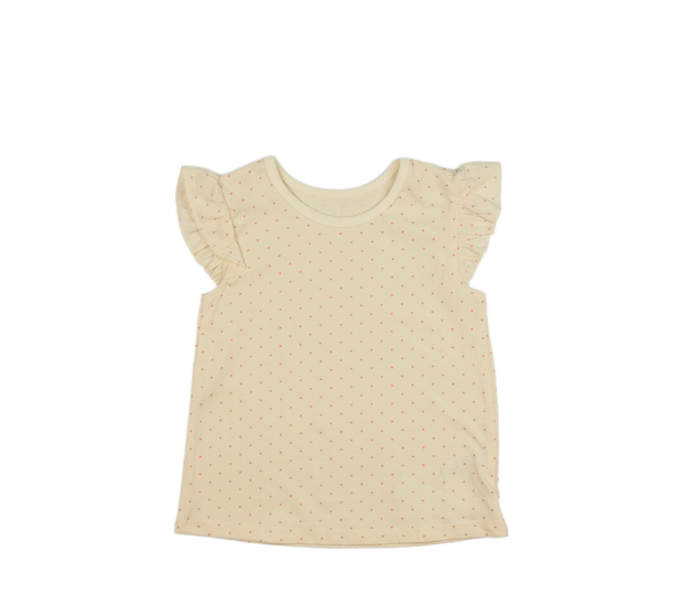 Krémové triko s růžovými kolečky George