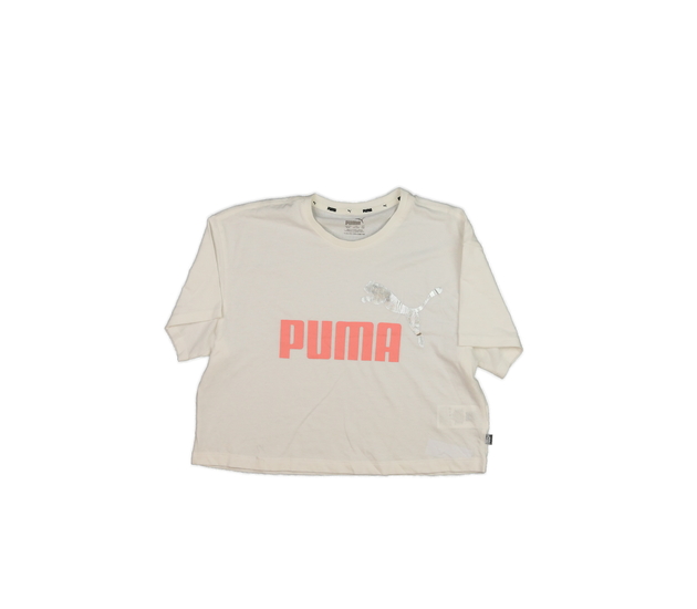 Krémový crop top Puma 