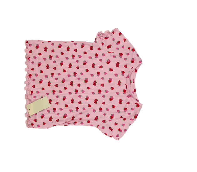 Nové růžové triko s jahodami 