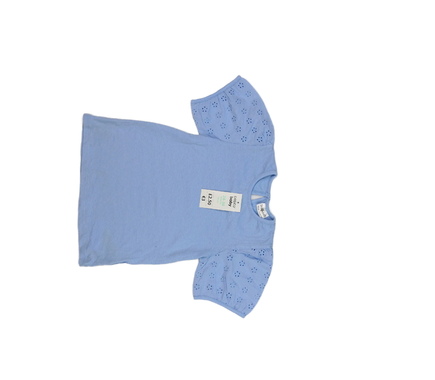 Nové modré triko s madeirovými rukávy