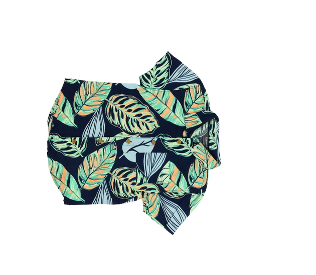 Tmavě modrá košile s listy Primark 