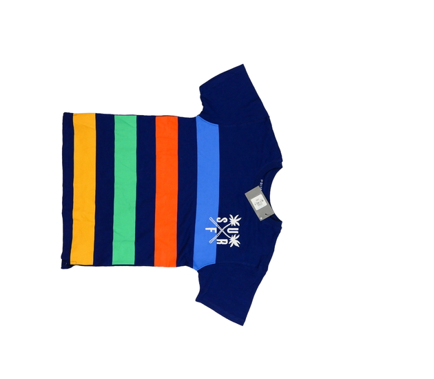 Nové tmavě modré triko s barevnými pruhy Primark 