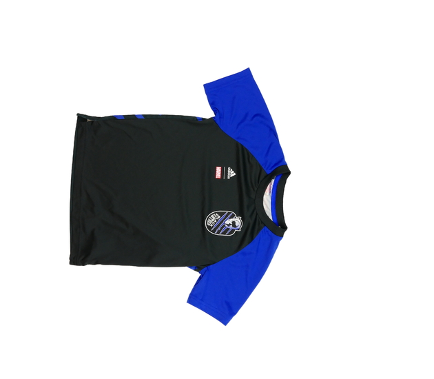 Černo-modré sportovní triko Marvel Adidas