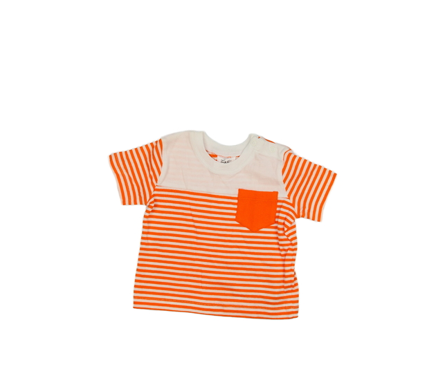 Oranžovo-bílé triko s kapsičkou F&F