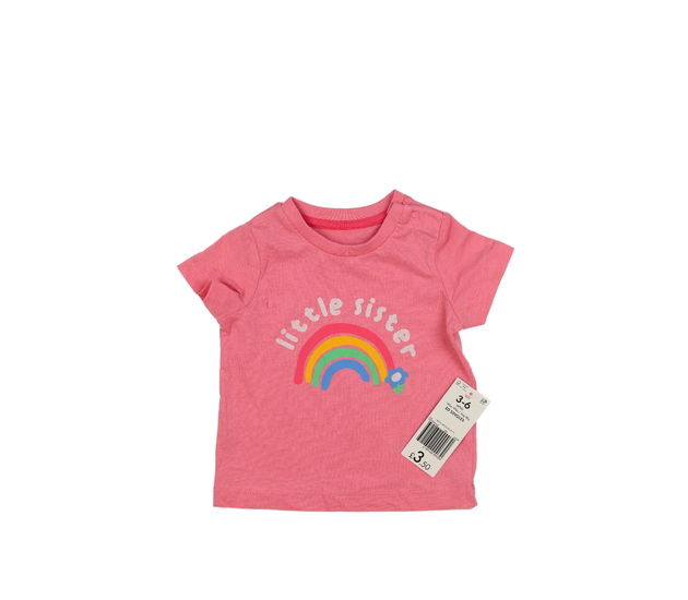 Nové růžové triko s duhou 