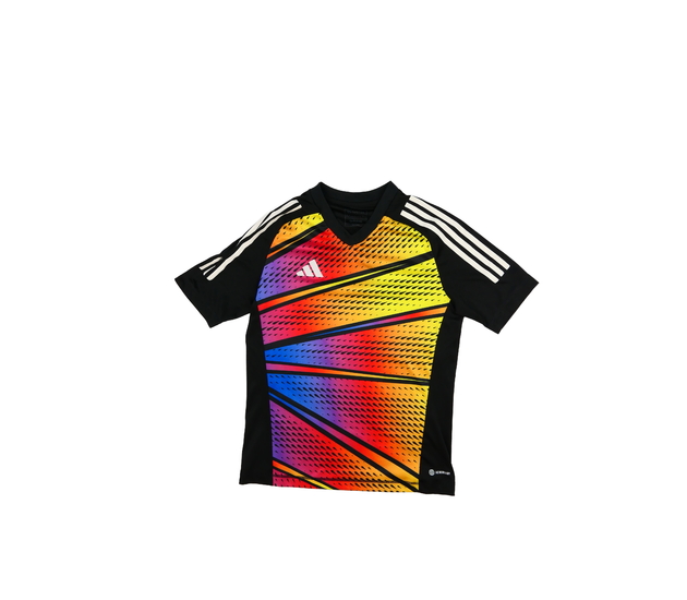 Černé sportovní triko s barevným předkem Adidas