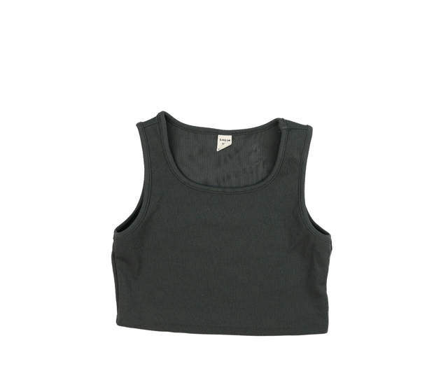 Šedý crop top 