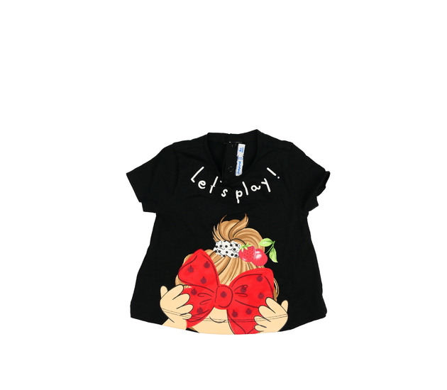 Černé triko s holčičkou Mayoral 