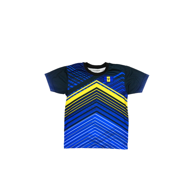 Modro-žluté sportovní triko 