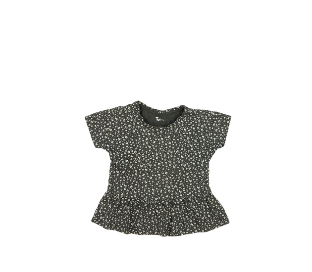 Šedé triko s květinami Tu 