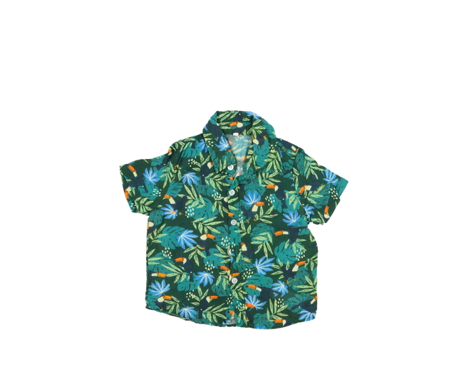 Zelené košile s ptáky z džungle 