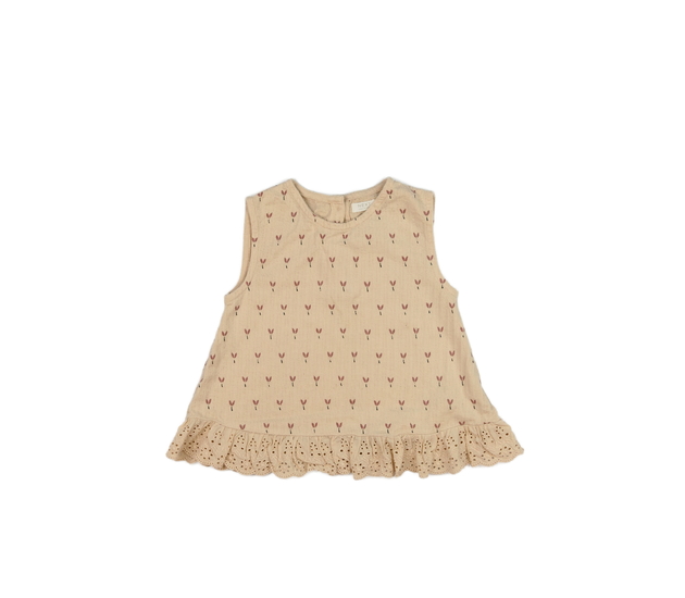 Hnědé květinové triko Next