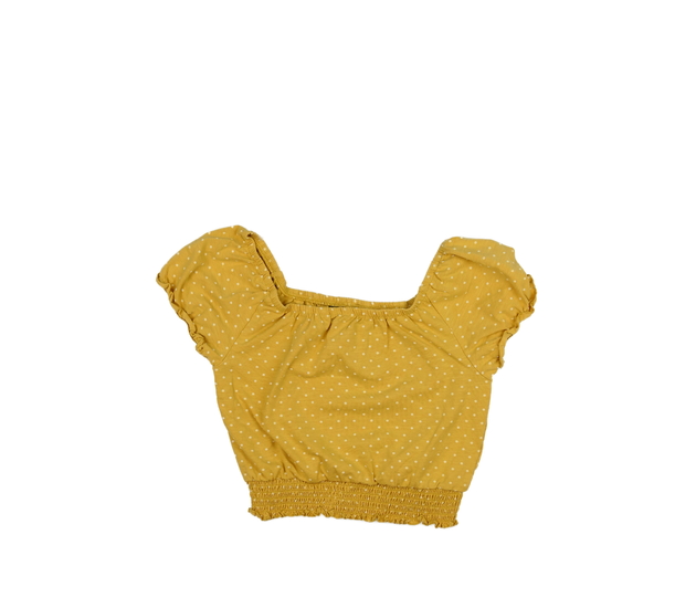 Žlutý crop top s kolečky George