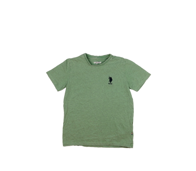 Zelené melírované triko Polo 