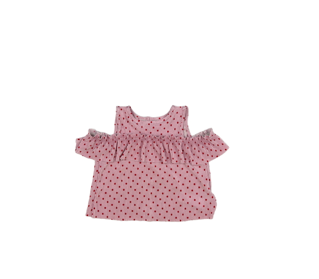 Růžové vzdušné tílko s volánky a kolečky Primark 