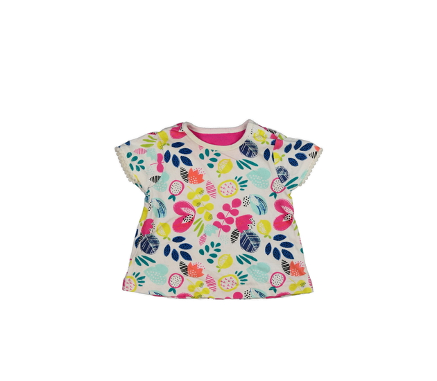 Bílé triko s barevnými listy Mothercare