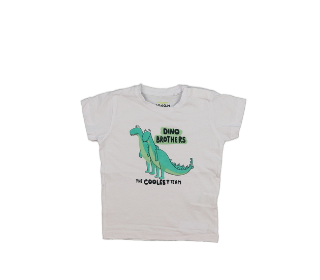 Bílé triko s dinosaury 