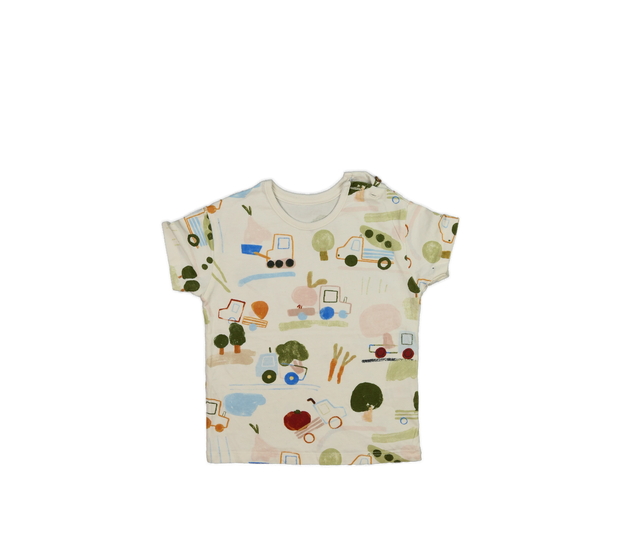 Krémové triko s motivem farmy George