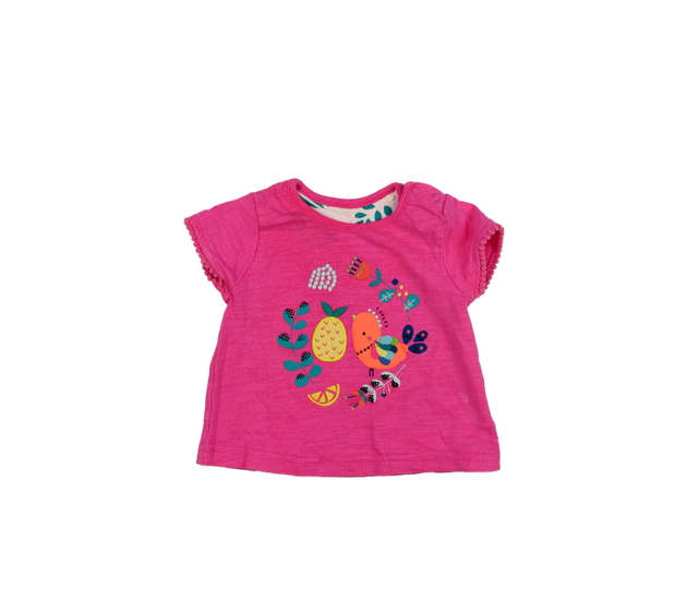 Růžové triko s ptáčkem Mothercare