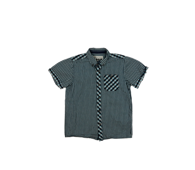 Kostkovaná modrá košile 