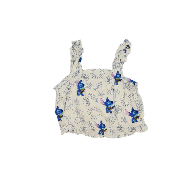 Bílý crop top Stitch Disney Primark 