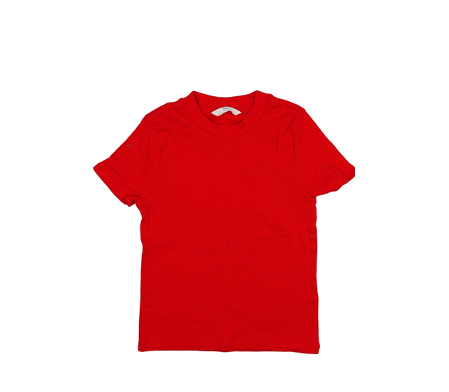 Červené žebrované triko M&S