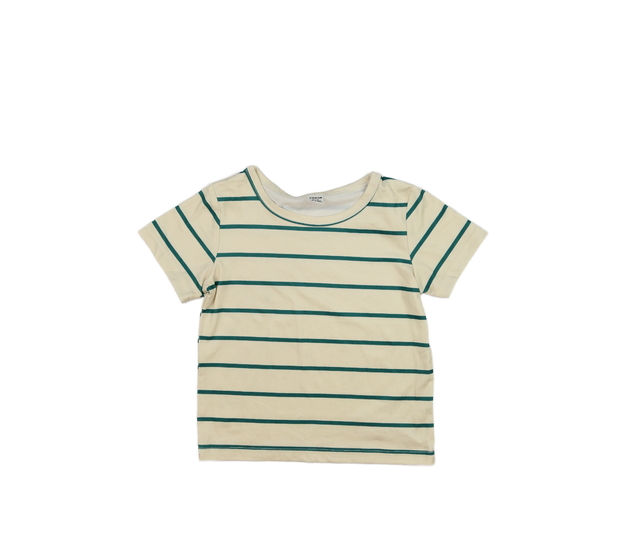 Světlé triko se zelenými pruhy 