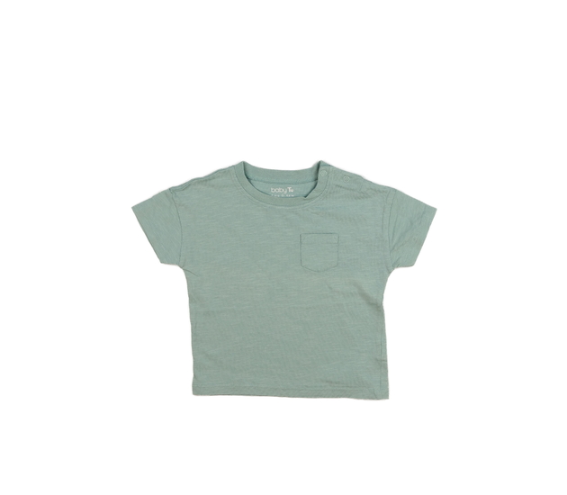 Modré melírované triko s kapsou Tu 