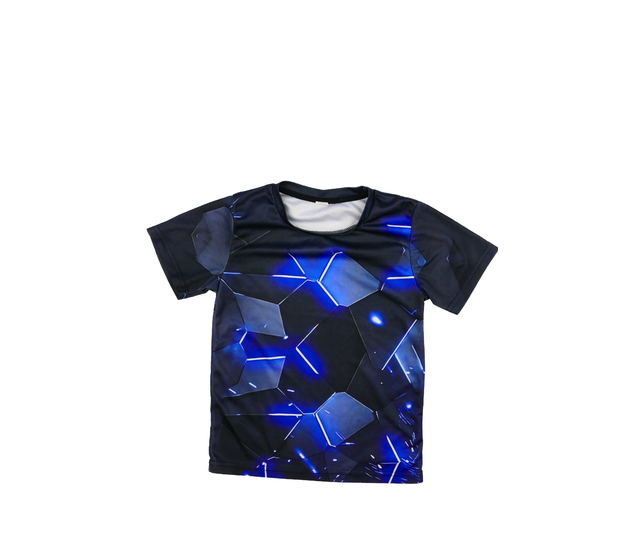 Tmavé vzorované sportovní triko 