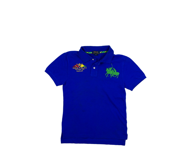 Modré triko s límečkem vel. 176 Ralph Lauren 