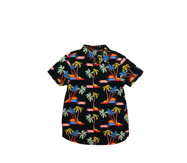 Černá košile s palmami Primark 