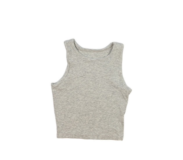 Šedý melírovaný crop top George