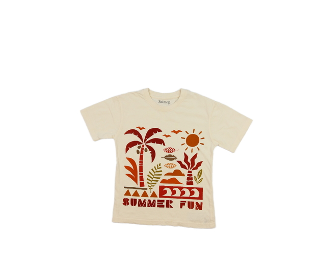 Krémové triko s letním motivem Nutmeg 