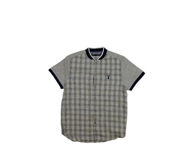 Šedé pruhované košilové triko Next