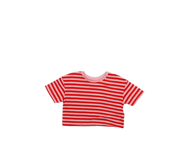 Červeno-růžové pruhované triko Primark 