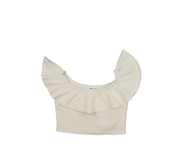 Krémový crop top 