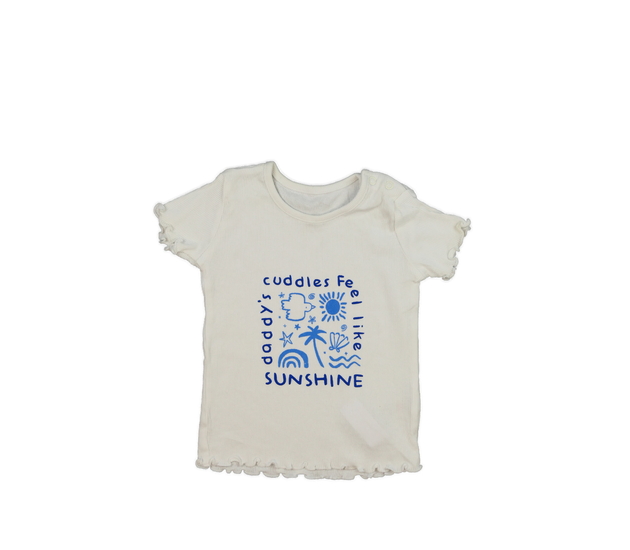 Bílé žebrované triko George