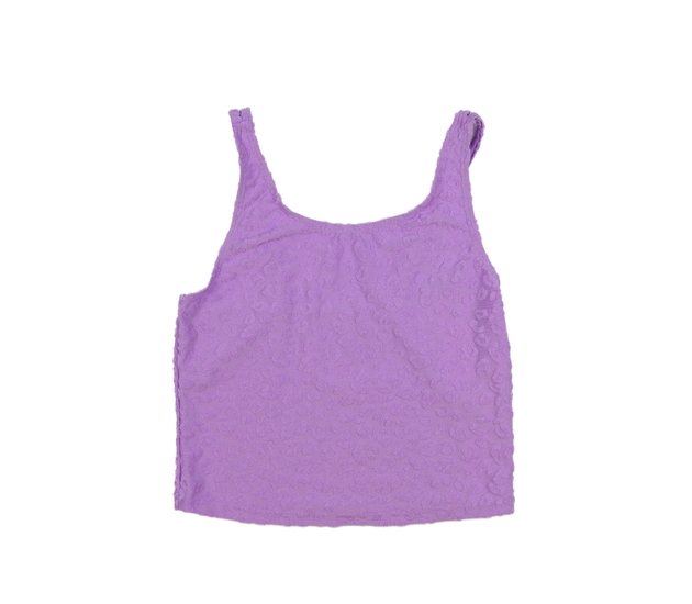 Nový fialový crop top Tu