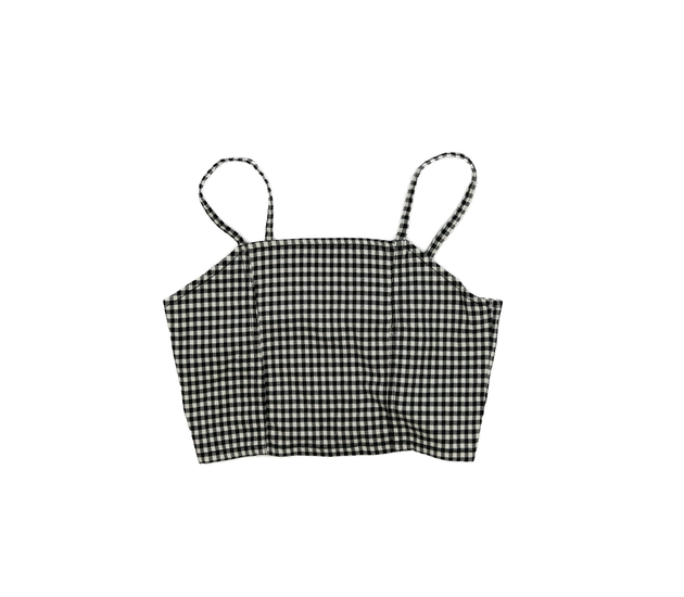 Kostkovaný crop top George